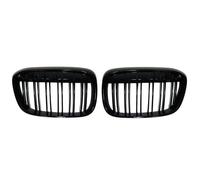 Front Kidney Grill For BMW For X1 F48 2016 2017 2018 2019 Double Line Car Front Bumper Kidney Grill Grilles Racing Grille Glossy Black Car Style Front Grills