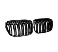 Front Kidney Grill For BMW For X1 F48 F49 2016 2017 2018 2019 2020 Double Line Car Front Bumper Kidney Grill Grilles M Style Racing Grille Glossy Black Front Grills