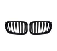 Front Kidney Grill For BMW For X3 F25 2010-2013 All Black Single Line Style Front Bumper Grilles Silver Diamonds Style Double Slat Grills Front Grills(Double-Matte Black)