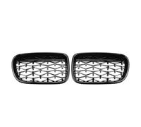 Front Kidney Grill For BMW For X3 F25 2010-2013 All Black Single Line Style Front Bumper Grilles Silver Diamonds Style Double Slat Grills Front Grills(Diamond-Glossy Black)