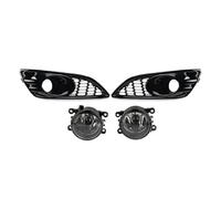 Front Kidney Grill For Fiesta For MK7 For Zetec S 2012-2017 Car Front Bumper Fog Lamp Grille+ Fog Light Set Front Grille Grills(Gloss black)