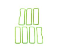 Front Kidney Grill For Jeep For Wrangler JL For Gladiator JT 2024+ ABS Car Front Grille Ring Cover Bumper Mesh Trim Decoration Exterior Accessories Front Grills(Green)