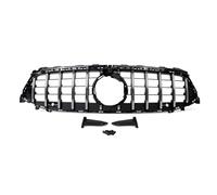 Front Kidney Grill Front Bumper Centre Racing Grilles Upper Grille Compatible With Benz For CLA-Class For W118 2023 2024 For CLA200 For CLA250 CLA35(Chrome black)