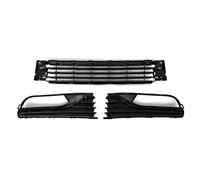 Front Kidney Grill Front Bumper Lower Center Grille With Fog Grill Mesh Fog Light Vent Grille Cover Compatible With VW For Polo 2014 2015 2016 2017