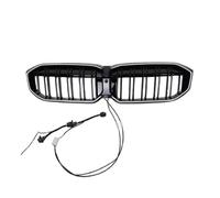 Front Kidney Grill Front Kidney Grille Racing Grill Radiator Hood Mesh Grid With Light Compatible With BMW 3 Series For G20 2023 2024 2025(Black-Double Slat)
