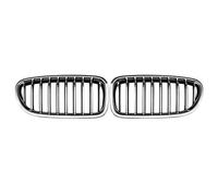 Front Kidney Grille 2Pcs Car Front Hood Kidney Grille Grill Mesh Chrome Racing Grills For BMW 5 Series F10/F11 For M5 520I 523I 2014 2015 2016 2017 Front Grille Trim Stripes