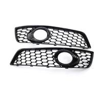 Front Kidney Grille 2PCS Car Honeycomb Hex Front Fog Light Grill Lamp Grille Cover For A3 8P 2009 2010 2011 2012 2013 8P0807682D 8P0807681D Car Front Bumper Grille(Glossy Black)