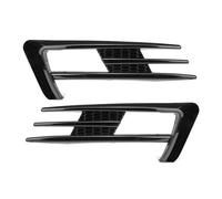 Front Kidney Grille 2PCS For Golf 7 MK7 2014 2015 2016 2017 Car Front Fog Light Grille Cover Frame Eyebrow Eyelid Sticker Trim(Glossy Black)