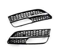 Front Kidney Grille 2PCS Honeycomb Car Front Fog Light Lamp Cover Honeycomb Grill Bumper Grille Black/Silver For A3 For Hatchback 2013 2014 2015 2016 Car Front Bumper Grille(Chrome Sliver)