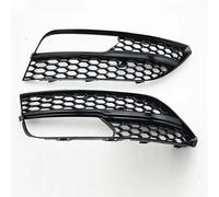 Front Kidney Grille 2PCS Honeycomb Mesh Style Car Front Fog Light Lamp Cover Grill Bumper Grille Black/Silver For A3 For Hatchback 2013-2016 Car Front Bumper Grille(Glossy Black)