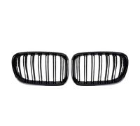 Front Kidney Grille Compatible With BMW For X3 2010 2011 2012 2013 Car Front Single And Double Line Upper Bumper Hood Grilles Car Accessories(Double-Glossy Black)