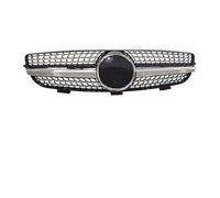 Front Kidney Grille For Benz For CLK-Class W209 2003 2004 2005 2006 2007 2008 2009 Front Racing Diamond Style Grills Air Intake Grille Body Kit Car Front Grilles(Diamond Silver)