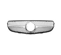 Front Kidney Grille For Benz For GLC X253 2015-2019 Replacement Part Diamonds For GTR Style Front Inlet Mesh Bumper Grille Grid Grill Refit Tuning Car Front Grilles(Diamonds-Silver)