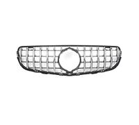 Front Kidney Grille For Benz For GLC X253 2015-2019 Replacement Part Diamonds For GTR Style Front Inlet Mesh Bumper Grille Grid Grill Refit Tuning Car Front Grilles(G*T-Silver)