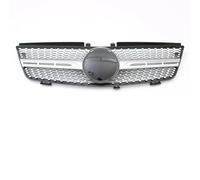 Front Kidney Grille For Benz ML-Class W164 2005-2008 ML320 ML350 ML500 Chrome Silver For AMG Style Front Racing Grille Front Bumper Grille Front Centre Grille(Diamond-Silver)