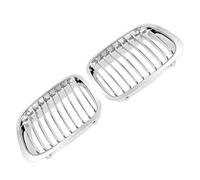 Front Kidney Grille For BMW 1998-2001 E46 320I 323I 325I 328I 330I 4-Door Sedan 2Pcs Chrome Front Hood Kidney Grille Grill 51138208489 51138208490 Car Front Grilles