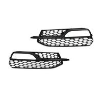 Front Kidney Grille For S3 A3 For S-Line 2014 2015 2016 Fog Light Lamp Cover Front Grille Grill HONEYCOMB 8V3807681 8V3807682(Glossy Black)
