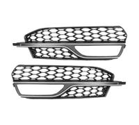 Front Kidney Grille For S3 A3 For S-Line 2014 2015 2016 Fog Light Lamp Cover Front Grille Grill HONEYCOMB 8V3807681 8V3807682(Chrome Silver)