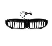 Front Kidney Grille Front Kidney Grille Racing Grill Upper Bumper Radiator Hood Mesh Grid With LED Light For BMW 3 Series G20 G21 330i 2019-2022 Front Grill(Single line)