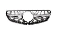 Front Kidney Grille Front Middle Grille Bumper Grill Accessory For E200 E250 E300 E400 E500 For Benz E Coupe C207 A207 W207 2014-2016 Front Grill(Black Silver B)