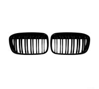 Front Kidney Grilles Air Intake, Single Double Slat Grille for BMW X1 F48 F49 2015-2019, Front Bumper Mesh Vent Grille Replacement(double line)