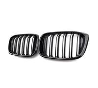 Front Kindey Bumper Grille Compatible With For G01 X3 G02 X4 2018 2019 2020 2021 Car Front Kidney Bumper Grille Dual Slat Grill Auto Accessories Racing Grills