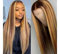 Front Lace Wig European And American Long Curly Hair Gradient Color Big Wave Small Curl Wig Set Wig
