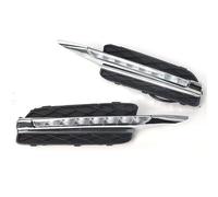 Front Lamp Assembly DRL LED Front Bumper Daytime Running Lights Daylight Fog Head Lamp Light Cover For BMW For X5 E70 2007 2008 2009 2010(1 Left and 1 Right)