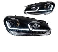 Front Lamp Assembly For VW For Golf6 For Golf 6 MK6 Headlight 2009-2012 R20 For GTI Head Lamp For Drl Projector Lens Automotive Accessories Car Lights Car Lamps Headlamp(T*SI Sliver One Set)