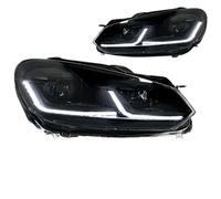 Front Lamp Assembly For VW For Golf6 For Golf 6 MK6 Headlight 2009-2012 R20 For GTI Head Lamp For Drl Projector Lens Automotive Accessories Car Lights Car Lamps Headlamp(Black Samurai L*ED)