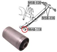Front Leaf Spring Bush for Mitsubishi Challenger L200 Triton FEBEST MAB-119
