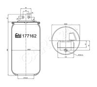 Front Left Air Suspension Boot FEBI Fits IVECO S-Way X-Way 19- 42559765