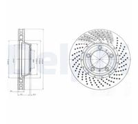 Front Left Brake Disc Delphi BG9094C Fits Porsche 911 718 Boxster 718 Cayman