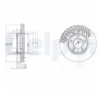 DELPHI BG9773 Brake disc