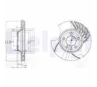 Front Left Brake Disc Delphi BG9774 Fits Audi Porsche VW Q7 Cayenne Touareg