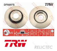 Front Left Brake Disc VW Porsche:CAYENNE,TOUAREG 95835140301 7P6615301A