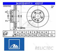 Front Left Brake Disc VW Porsche:TOUAREG,CAYENNE 7L6615301N 7L6615301J