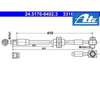 Fits ATE 24.5176-0402.3 Brake Hose UK Stock