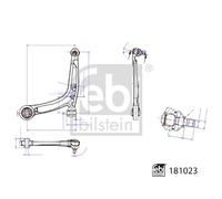 FRONT LEFT CONTROL ARM/TRAILING ARM WHEEL SUSPENSION FITS: ABARTH 500C / 595C
