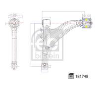 FRONT LEFT CONTROL ARM/TRAILING ARM WHEEL SUSPENSION FITS: OPEL VAUXHALL ASTR
