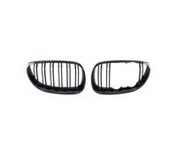 Front Left Grill For BMW For E60 E61 For 5 Series 2003-2009 Gloss Black Double Slat Car Front Bumper Kidney Racing Grilles(M Color)