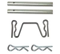 Front Left & Right Brake Pad Pin Sets fits Kawasaki, Versys, Voyager, Vulcan, Pin Diameter 5mm, Length 46mm No Thread. 2 Pins, R-Clips & retain clip. OE No: 43082-0153