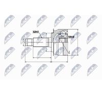 Joint Set, Drive Shaft/Outer Compatible With Subaru B9 Tribeca W10 04- OE To Ver