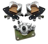 Front Left Right & Rear all Brake Calipers for Yamaha Kodiak 400 2000-2002 Kodiak 450 2003-2004 Wolverine 450 2006-2010 YFM400 YFM450