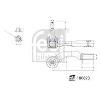 FRONT LEFT TIE ROD END FITS: VOLVO XC90 II T6 AWD/D5 AWD/T8 HYBRID AWD/D4/D4