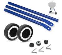 Front Leg Kit and Wheels for Weber Kettle Grills, Charcoal Grill Parts for Weber 18” 22” Kettle Grills, 6" Grill Wheels for Weber 65930, 65130 Front Leg for Weber Kettle, Blue Front Leg