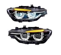 Front Light Assembly Assy For BMW For 3 Series For F30 F31 F35 F80 2012-2019 Car LED Dynamic Headlights DRL Angel Eye Design Projector Lens Front Lamp Assembly(Replace Halogen)
