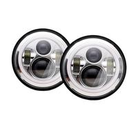 Front Light Assembly Assy For Mazda For Miata For MX5 For MX-5 1990-1997 Car 7" Led Headlight Round Halo Angel Eyes Headlights Headlamp Assembly(2Piece Chrome)
