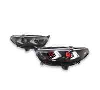 Front Light Assembly Assy For Mondeo 2013-2016 Red Demon Eye Car Head Lamp Dynamic Turn Signal Car LED Headlight Assembly Headlamp Assembly(Red Demon Eye)