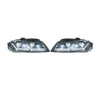 Front Light Assembly Compatible With A4 A4L B8 2009 2010 2011 2012 Head Lamp Angel Eye Headlights DRL Turn Signal High Beam Projector Lens Driving Light(Ordinary)